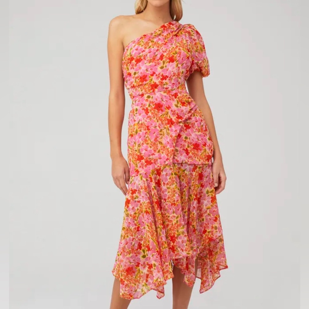 ASTR The Label Santorini Dress Pink Floral in Small | Worn Once
